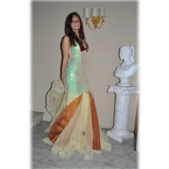 Miriam Tirinzoni - Yellow Sequin Dress - Dresses - Luxury Exclusive Collection - Avvenice^ Dresses