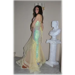 Miriam Tirinzoni - Yellow Sequin Dress - Dresses - Luxury Exclusive Collection - Avvenice^ Dresses