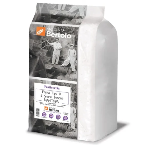 Molino Bertolo - Flour Type 00 - Soft Wheat Manitoba - 5 Kg - Avvenice^ Pasta & Cereals