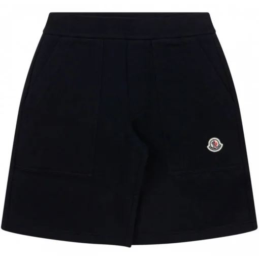 Moncler - Black Logo Patch Shorts - Exclusive Luxury Collection - Avvenice