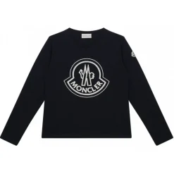 Moncler - Long-Sleeved Blue Cotton T-Shirt - Exclusive Luxury Collection - Avvenice