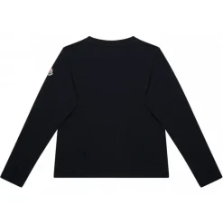 Moncler - Long-Sleeved Blue Cotton T-Shirt - Exclusive Luxury Collection - Avvenice