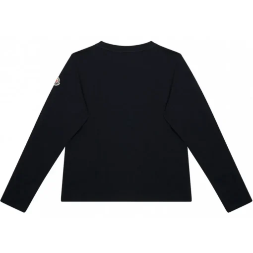 Moncler - Long-Sleeved Blue Cotton T-Shirt - Exclusive Luxury Collection - Avvenice