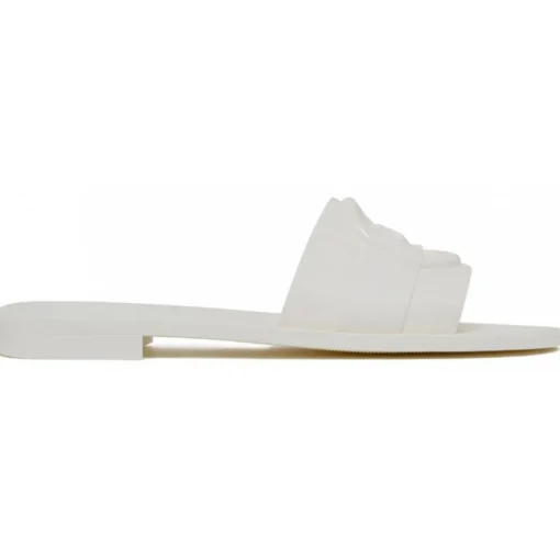 Moncler - White Mon Slides - Exclusive Luxury Collection - Avvenice