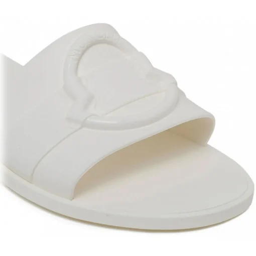 Moncler - White Mon Slides - Exclusive Luxury Collection - Avvenice