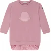Moncler - Pink Cotton Logo Embroidered Dress - Exclusive Luxury Collection - Avvenice^ Dresses