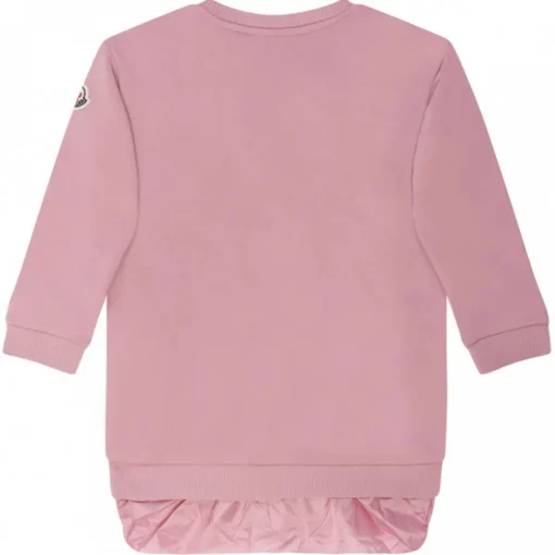 Moncler - Pink Cotton Logo Embroidered Dress - Exclusive Luxury Collection - Avvenice^ Dresses