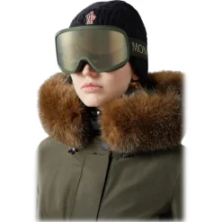 Moncler Eyewear Moncler - Terrabeam Ski Goggles - Matte Dark Green & Brown - - Avvenice^ Ski Googles
