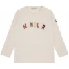 Moncler - White Logo Print T-Shirt - Exclusive Luxury Collection - Avvenice
