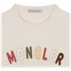 Moncler - White Logo Print T-Shirt - Exclusive Luxury Collection - Avvenice