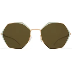 Mykita - Alessia - Decades - Champagne Gold Green - Metal Collection - Sunglasses - Eyewear - Avvenice^ Sunglasses & Eyewear