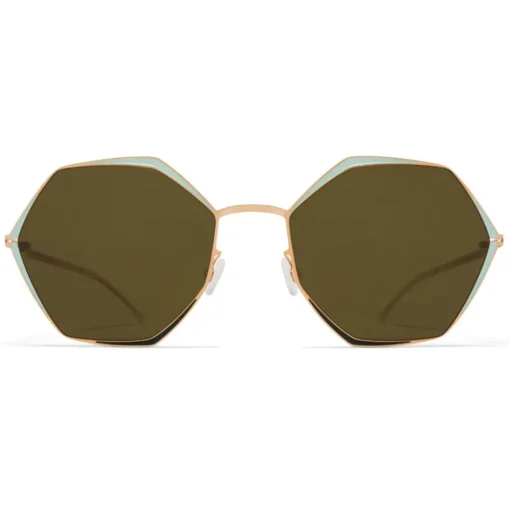 Mykita - Alessia - Decades - Champagne Gold Green - Metal Collection - Sunglasses - Eyewear - Avvenice^ Sunglasses & Eyewear