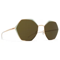 Mykita - Alessia - Decades - Champagne Gold Green - Metal Collection - Sunglasses - Eyewear - Avvenice^ Sunglasses & Eyewear