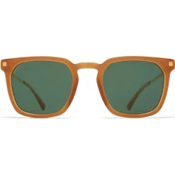 Mykita - Borga - Lite - Dark Brown Gold Green - Acetate Collection - Sunglasses - Eyewear - Avvenice^ Sunglasses & Eyewear