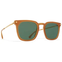 Mykita - Borga - Lite - Dark Brown Gold Green - Acetate Collection - Sunglasses - Eyewear - Avvenice^ Sunglasses & Eyewear