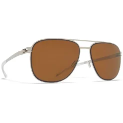 Mykita - Caleb - NO1 - Silver Amber Brown - Metal Collection - Sunglasses - Eyewear - Avvenice