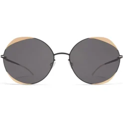 Mykita - Elisa - Decades - Gold Black Dark Grey - Metal Collection - Sunglasses - Eyewear - Avvenice^ Sunglasses & Eyewear