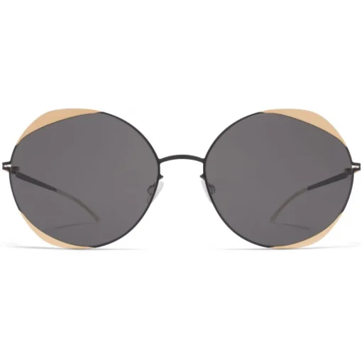 Mykita - Elisa - Decades - Gold Black Dark Grey - Metal Collection - Sunglasses - Eyewear - Avvenice^ Sunglasses & Eyewear