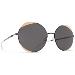 Mykita - Elisa - Decades - Gold Black Dark Grey - Metal Collection - Sunglasses - Eyewear - Avvenice^ Sunglasses & Eyewear