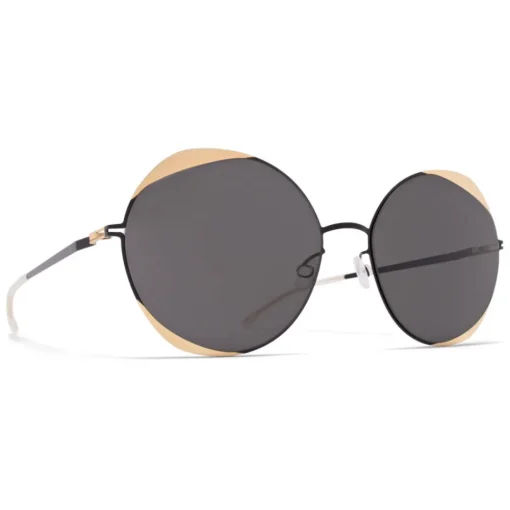 Mykita - Elisa - Decades - Gold Black Dark Grey - Metal Collection - Sunglasses - Eyewear - Avvenice^ Sunglasses & Eyewear