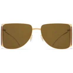Mykita - HL002 - & Helmut Lang - Gold Yellow Brown - Metal Collection - Sunglasses - Eyewear - Avvenice
