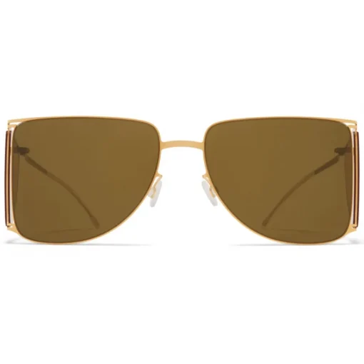 Mykita - HL002 - & Helmut Lang - Gold Yellow Brown - Metal Collection - Sunglasses - Eyewear - Avvenice