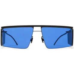 Mykita - HL001 - & Helmut Lang - Black Dark Grey Blue - Metal Collection - Sunglasses - Eyewear - Avvenice