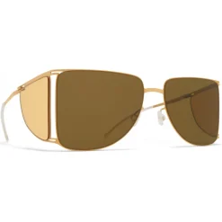 Mykita - HL002 - & Helmut Lang - Gold Yellow Brown - Metal Collection - Sunglasses - Eyewear - Avvenice