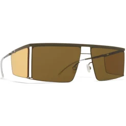 Mykita - HL001 - & Helmut Lang - Green Yellow Brown - Metal Collection - Sunglasses - Eyewear - Avvenice^ Sunglasses & Eyewear