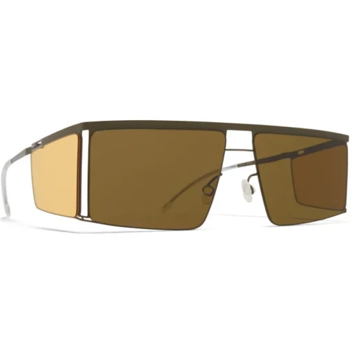 Mykita - HL001 - & Helmut Lang - Green Yellow Brown - Metal Collection - Sunglasses - Eyewear - Avvenice^ Sunglasses & Eyewear