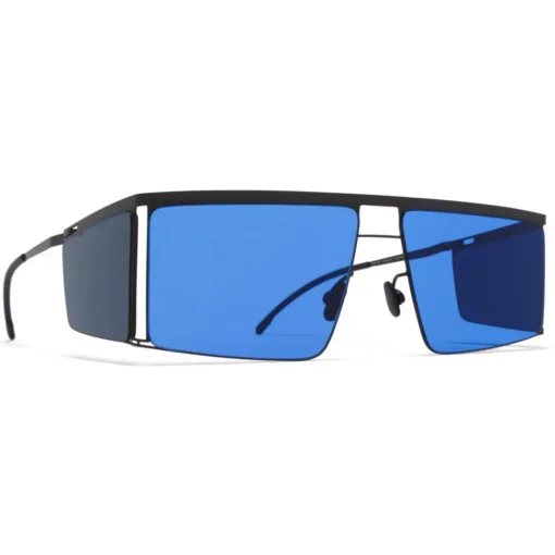 Mykita - HL001 - & Helmut Lang - Black Dark Grey Blue - Metal Collection - Sunglasses - Eyewear - Avvenice