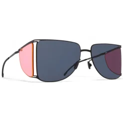 Mykita - HL002 - & Helmut Lang - Black Pink Dark Grey - Metal Collection - Sunglasses - Eyewear - Avvenice^ Sunglasses & Eyewear