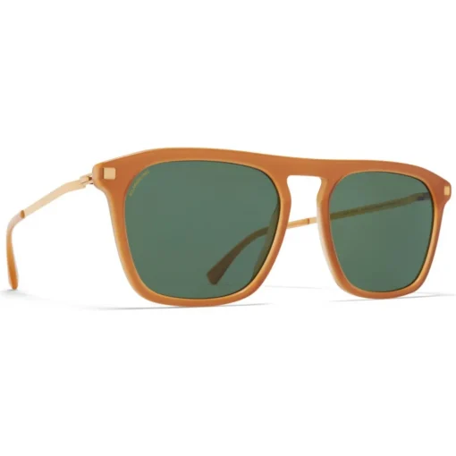 Mykita - Kallio - Lite - Dark Brown Gold Green - Acetate Collection - Sunglasses - Eyewear - Avvenice^ Sunglasses & Eyewear