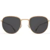 Mykita - Lennard - Lite - Champagne Gold Dark Grey - Metal Collection - Sunglasses - Eyewear - Avvenice^ Sunglasses & Eyewear