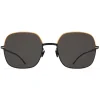 Mykita - Magda - Decades - Gold Black Dark Grey - Metal Collection - Sunglasses - Eyewear - Avvenice