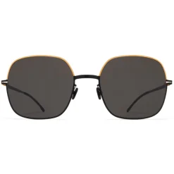 Mykita - Magda - Decades - Gold Black Dark Grey - Metal Collection - Sunglasses - Eyewear - Avvenice