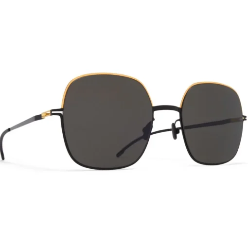 Mykita - Magda - Decades - Gold Black Dark Grey - Metal Collection - Sunglasses - Eyewear - Avvenice