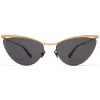 Mykita - Mizuho - Lessrim - Gold Black Dark Grey - Metal Collection - Sunglasses - Eyewear - Avvenice^ Sunglasses & Eyewear