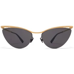 Mykita - Mizuho - Lessrim - Gold Black Dark Grey - Metal Collection - Sunglasses - Eyewear - Avvenice^ Sunglasses & Eyewear