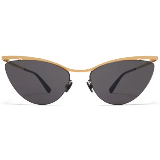 Mykita - Mizuho - Lessrim - Gold Black Dark Grey - Metal Collection - Sunglasses - Eyewear - Avvenice^ Sunglasses & Eyewear