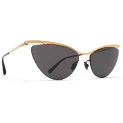 Mykita - Mizuho - Lessrim - Gold Black Dark Grey - Metal Collection - Sunglasses - Eyewear - Avvenice^ Sunglasses & Eyewear