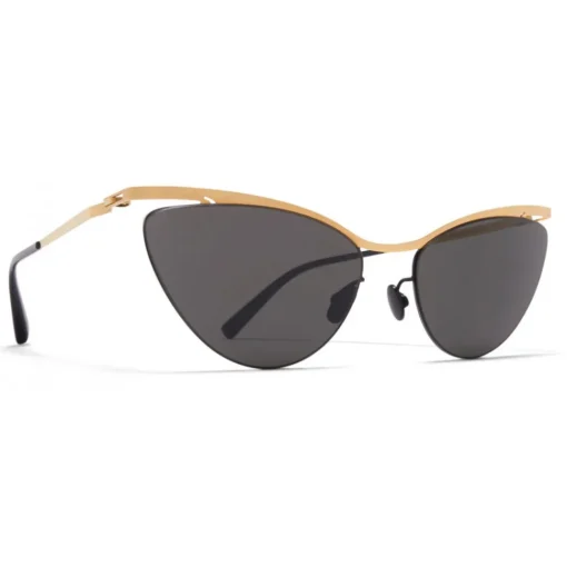 Mykita - Mizuho - Lessrim - Gold Black Dark Grey - Metal Collection - Sunglasses - Eyewear - Avvenice^ Sunglasses & Eyewear