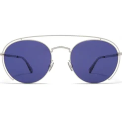 Mykita - MMCRAFT009 - & Maison Margiela - Silver Indigo - Metal Collection - Sunglasses - Eyewear - Avvenice^ Sunglasses & Eyewear