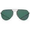 Mykita - MMESSE027 - & Maison Margiela - Matte Brown Dark Green - Metal Collection - Sunglasses - Eyewear - Avvenice^ Sunglasses & Eyewear