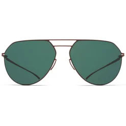 Mykita - MMESSE027 - & Maison Margiela - Matte Brown Dark Green - Metal Collection - Sunglasses - Eyewear - Avvenice^ Sunglasses & Eyewear