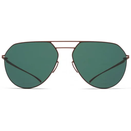 Mykita - MMESSE027 - & Maison Margiela - Matte Brown Dark Green - Metal Collection - Sunglasses - Eyewear - Avvenice^ Sunglasses & Eyewear