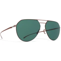 Mykita - MMESSE027 - & Maison Margiela - Matte Brown Dark Green - Metal Collection - Sunglasses - Eyewear - Avvenice^ Sunglasses & Eyewear