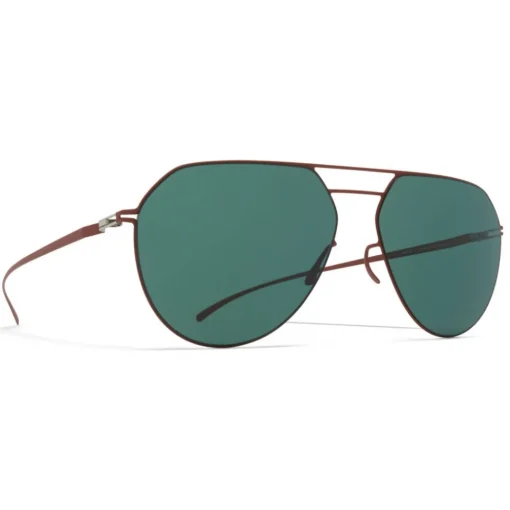 Mykita - MMESSE027 - & Maison Margiela - Matte Brown Dark Green - Metal Collection - Sunglasses - Eyewear - Avvenice^ Sunglasses & Eyewear
