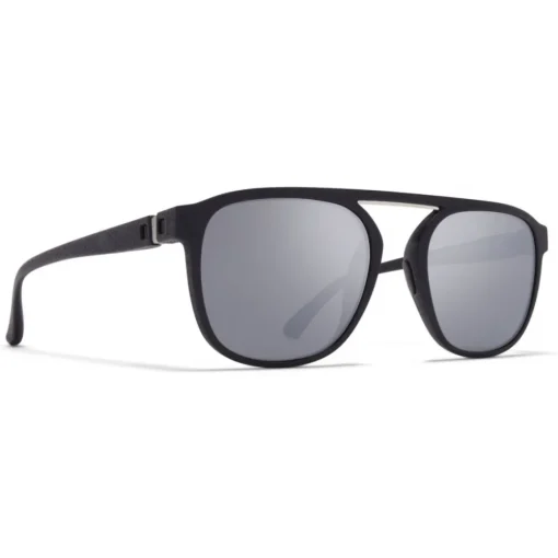 Mykita - Pabu - Mylon - Black Shiny Silver - Mylon Collection - Sunglasses - Eyewear - Avvenice