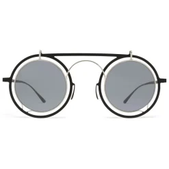 Mykita - Siru - & Damir Doma - Silver Black Dark Grey - Metal Collection - Sunglasses - Eyewear - Avvenice